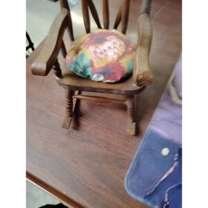 Vintage Wooden Doll Rocking Chair 7.75”‎